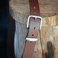 The Real McCaul Leathergoods Belts Plain 38mm Belt - Cognac Australian Made Australian Owned Solid Leather Men's Belt - Handmade in Australia - Black - Brass Buckle