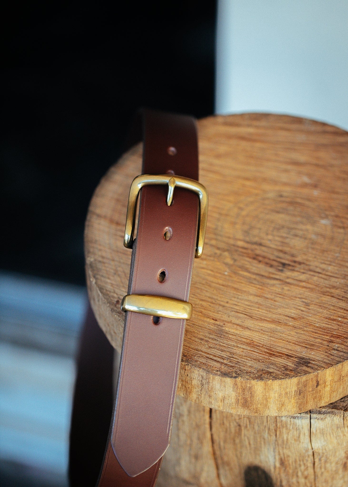 The Real McCaul Leathergoods Belts Plain 38mm Belt - Cognac Australian Made Australian Owned Solid Leather Men's Belt - Handmade in Australia - Black - Brass Buckle