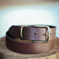 The Real McCaul Leathergoods Belts Plain 38mm Belt - Cognac Australian Made Australian Owned Solid Leather Men's Belt - Handmade in Australia - Black - Brass Buckle