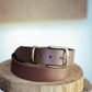 The Real McCaul Leathergoods Belts Plain 38mm Belt - Cognac Australian Made Australian Owned Solid Leather Men's Belt - Handmade in Australia - Black - Brass Buckle