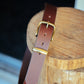 The Real McCaul Leathergoods Belts Plain 38mm Belt - Cognac Australian Made Australian Owned Solid Leather Men's Belt - Handmade in Australia - Black - Brass Buckle