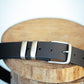 The Real McCaul Leathergoods Belts Plain 38mm Belt - Double Keeper - Black Australian Made Australian Owned Genuine Solid Cowhide Leather Belt - Handmade in Australia