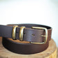 The Real McCaul Leathergoods Belts Plain 38mm Belt - Double Keeper - Dark Brown Australian Made Australian Owned Genuine Cowhide Leather Belt - Handmade in Australia