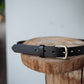 The Real McCaul Leathergoods Belts Plain Narrow 25mm Belt - Black Australian Made Australian Owned Australian Made 25mm Narrow Leather Belt - Tan