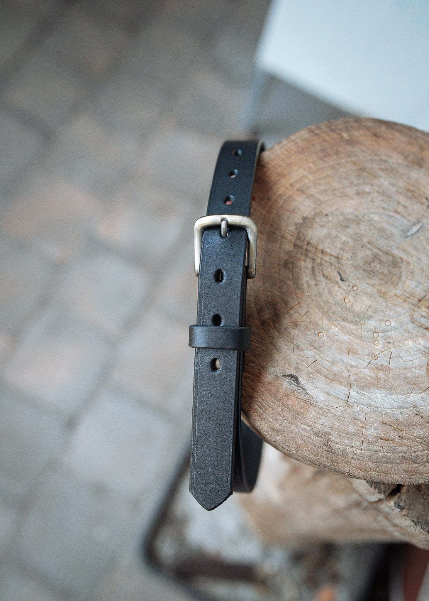 The Real McCaul Leathergoods Belts Plain Narrow 25mm Belt - Black Australian Made Australian Owned Australian Made 25mm Narrow Leather Belt - Tan