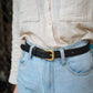 The Real McCaul Leathergoods Belts Plain Narrow 25mm Belt - Black Australian Made Australian Owned Australian Made 25mm Narrow Leather Belt - Tan