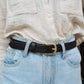 The Real McCaul Leathergoods Belts Plain Narrow 25mm Belt - Black Australian Made Australian Owned Australian Made 25mm Narrow Leather Belt - Tan
