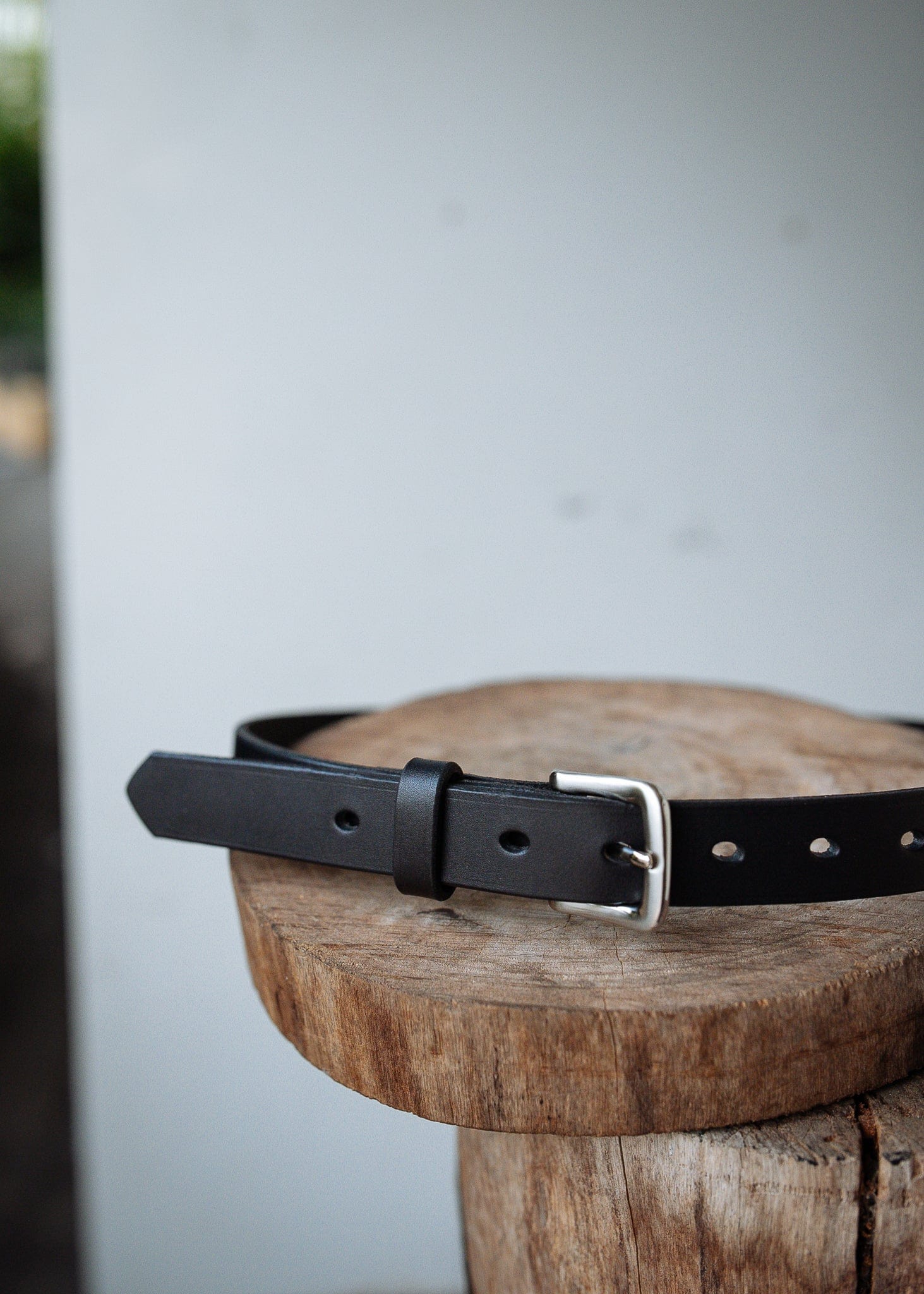 The Real McCaul Leathergoods Belts Plain Narrow 25mm Belt - Black Australian Made Australian Owned Australian Made 25mm Narrow Leather Belt - Tan