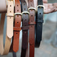 The Real McCaul Leathergoods Belts Plain Narrow 25mm Belt - Black Australian Made Australian Owned Australian Made 25mm Narrow Leather Belt - Tan