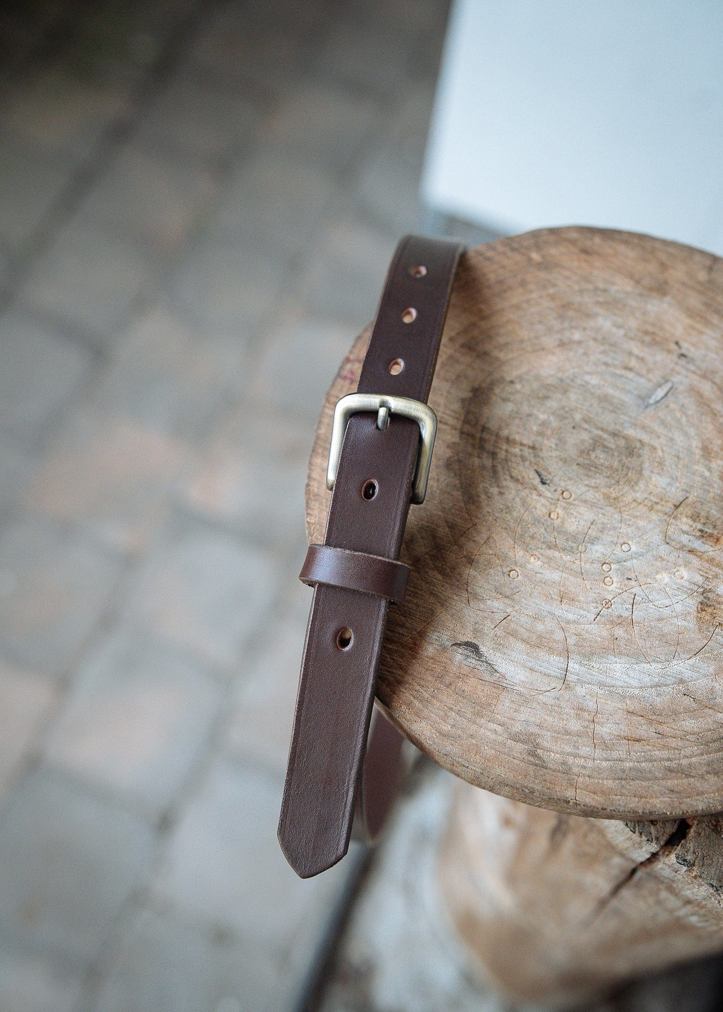 The Real McCaul Leathergoods Belts Plain Narrow 25mm Belt - Dark Brown Australian Made Australian Owned Australian Made 25mm Narrow Leather Belt - Tan