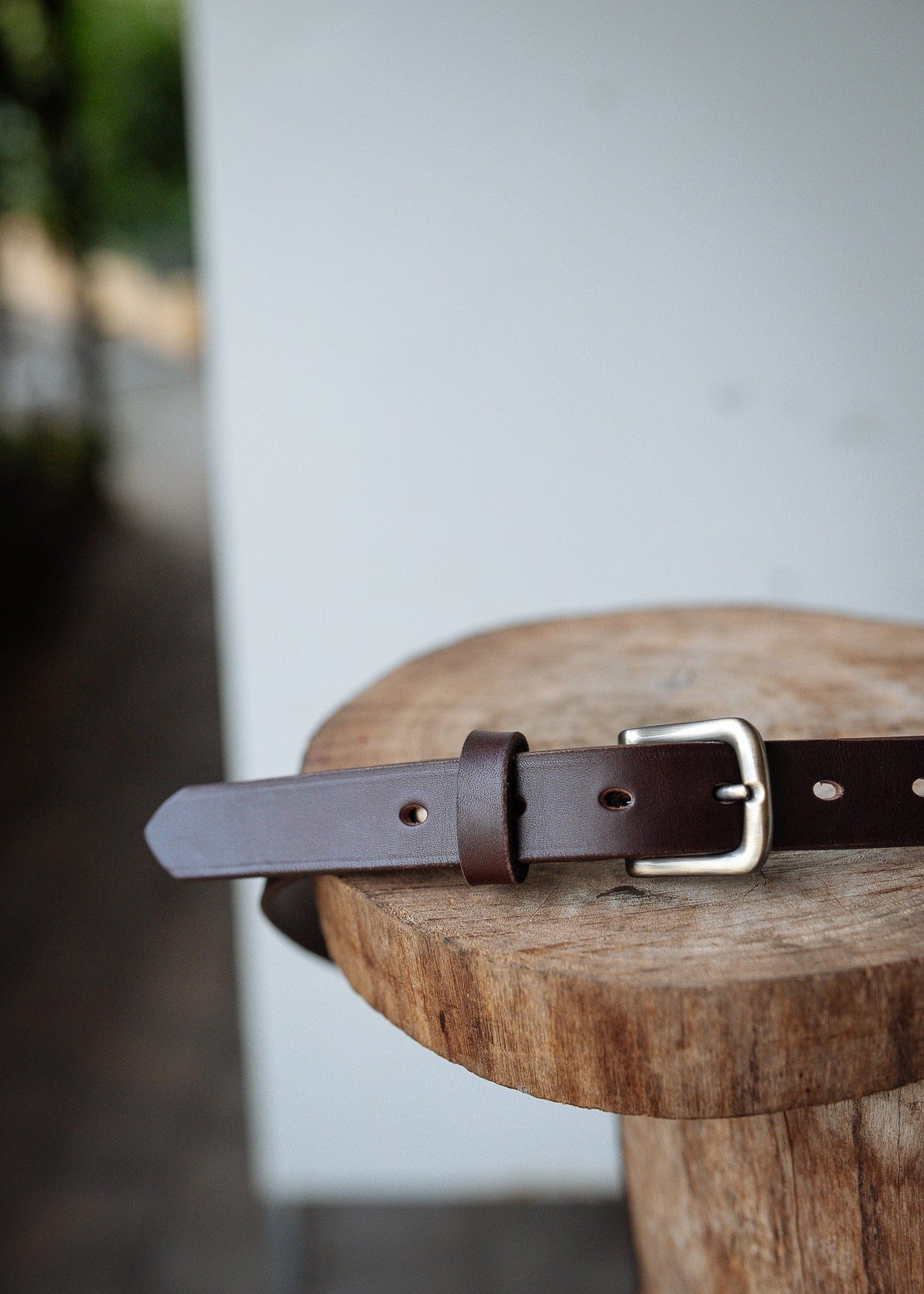 The Real McCaul Leathergoods Belts Plain Narrow 25mm Belt - Dark Brown Australian Made Australian Owned Australian Made 25mm Narrow Leather Belt - Tan