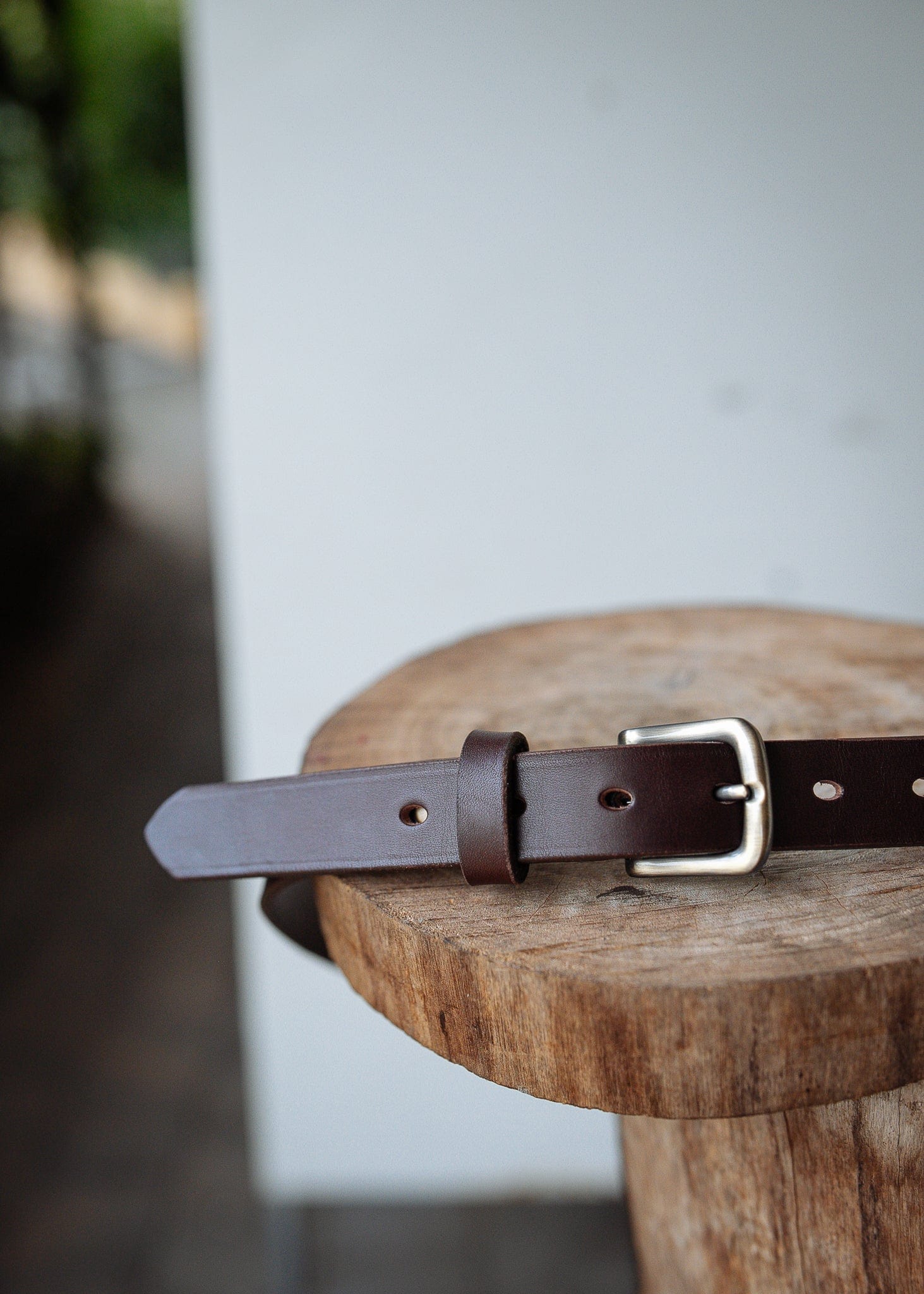 The Real McCaul Leathergoods Belts Plain Narrow 25mm Belt - Dark Brown Australian Made Australian Owned Australian Made 25mm Narrow Leather Belt - Tan