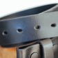 The Real McCaul Leathergoods Belts Press Stud Clip Belt 38mm- Black Australian Made Australian Owned Solid Leather Men's Belt - Handmade in Australia - Black - Brass Buckle