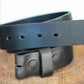 The Real McCaul Leathergoods Belts Press Stud Clip Belt 38mm- Black Australian Made Australian Owned Solid Leather Men's Belt - Handmade in Australia - Black - Brass Buckle