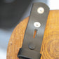 The Real McCaul Leathergoods Belts Press Stud Clip Belt 38mm- Black Australian Made Australian Owned Solid Leather Men's Belt - Handmade in Australia - Black - Brass Buckle