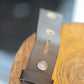 The Real McCaul Leathergoods Belts Press Stud Clip Belt 38mm - Dark Brown Australian Made Australian Owned Solid Leather Men's Belt - Handmade in Australia - Black - Brass Buckle