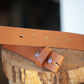 The Real McCaul Leathergoods Belts Press Stud Clip Belt 38mm - Tan Australian Made Australian Owned Solid Leather Men's Belt - Handmade in Australia - Black - Brass Buckle