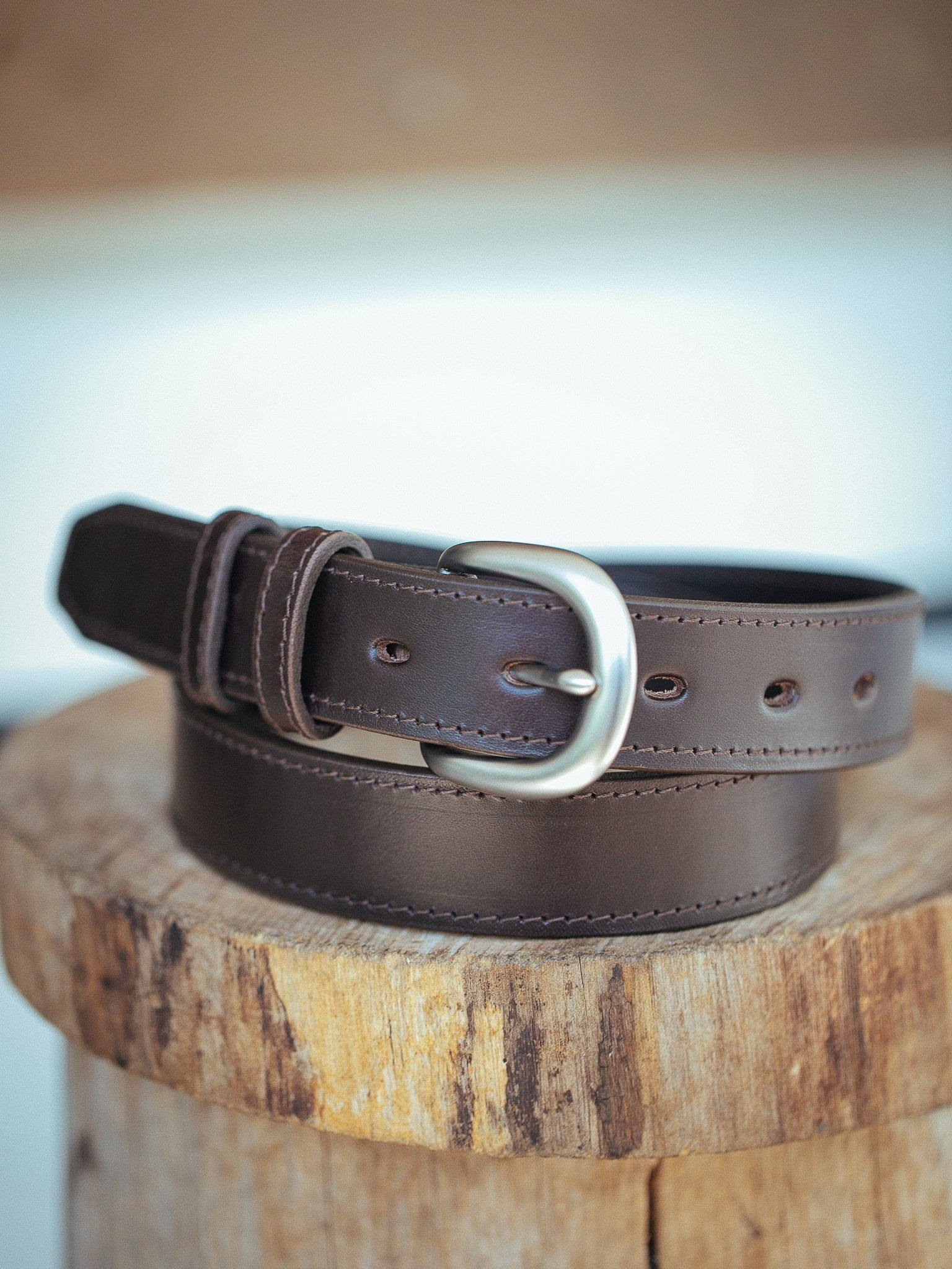 The Real McCaul Leathergoods Belts Savvy Narrow Dress Belt 32mm - Dark Brown Australian Made Australian Owned Australian Made Solid Leather Full Grain Dress Belt- Black