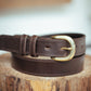 The Real McCaul Leathergoods Belts Savvy Narrow Dress Belt 32mm - Dark Brown Australian Made Australian Owned Australian Made Solid Leather Full Grain Dress Belt- Black