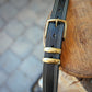 The Real McCaul Leathergoods Belts Serge Belt 38mm - Double Stitch - Black Australian Made Australian Owned Australian Made Solid Leather Full Grain Rancher Belt- Black
