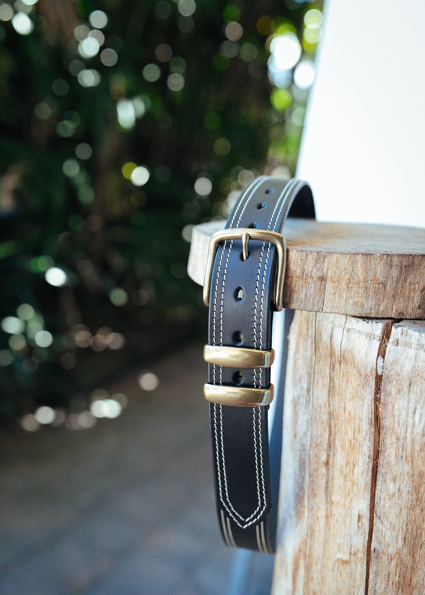 The Real McCaul Leathergoods Belts Serge Belt 38mm - Double Stitch - Black Australian Made Australian Owned Australian Made Solid Leather Full Grain Rancher Belt- Black