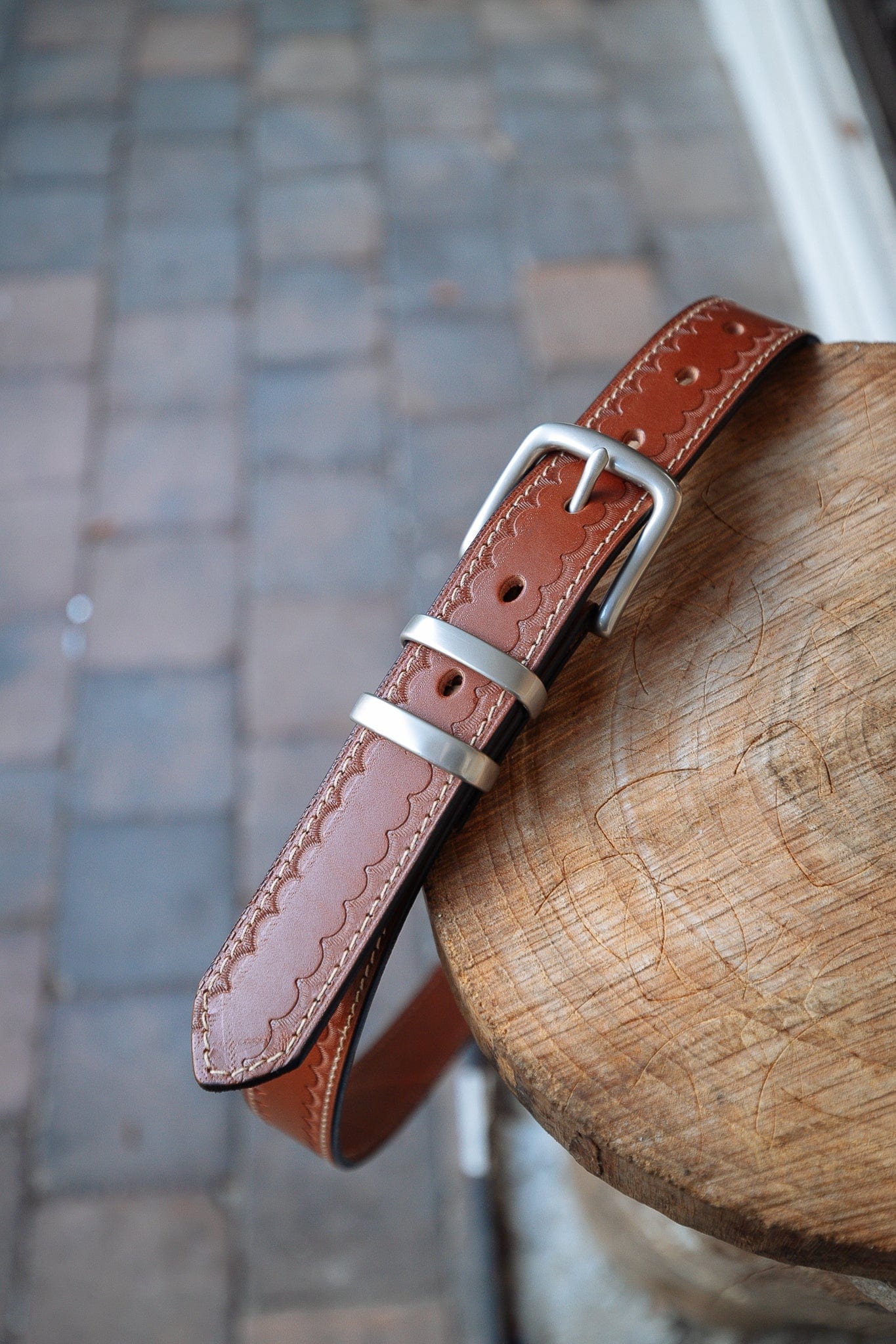 The Real McCaul Leathergoods Belts Silver / 28" (71cm) Deluxe Rancher Belt 32mm - Tan Australian Made Australian Owned Australian Made Solid Leather Full Grain Rancher Belt- Black
