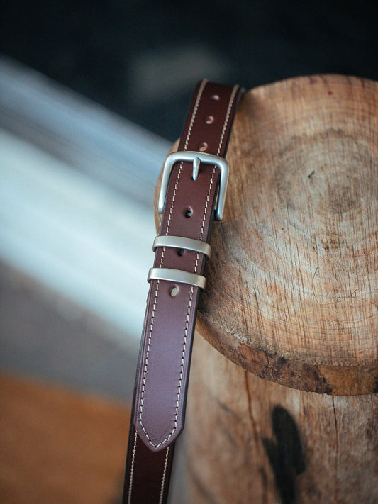 The Real McCaul Leathergoods Belts Silver / 28" (71cm) Rancher Belt 32mm - Cognac Australian Made Australian Owned Australian Made Solid Leather Full Grain Rancher Belt- Black