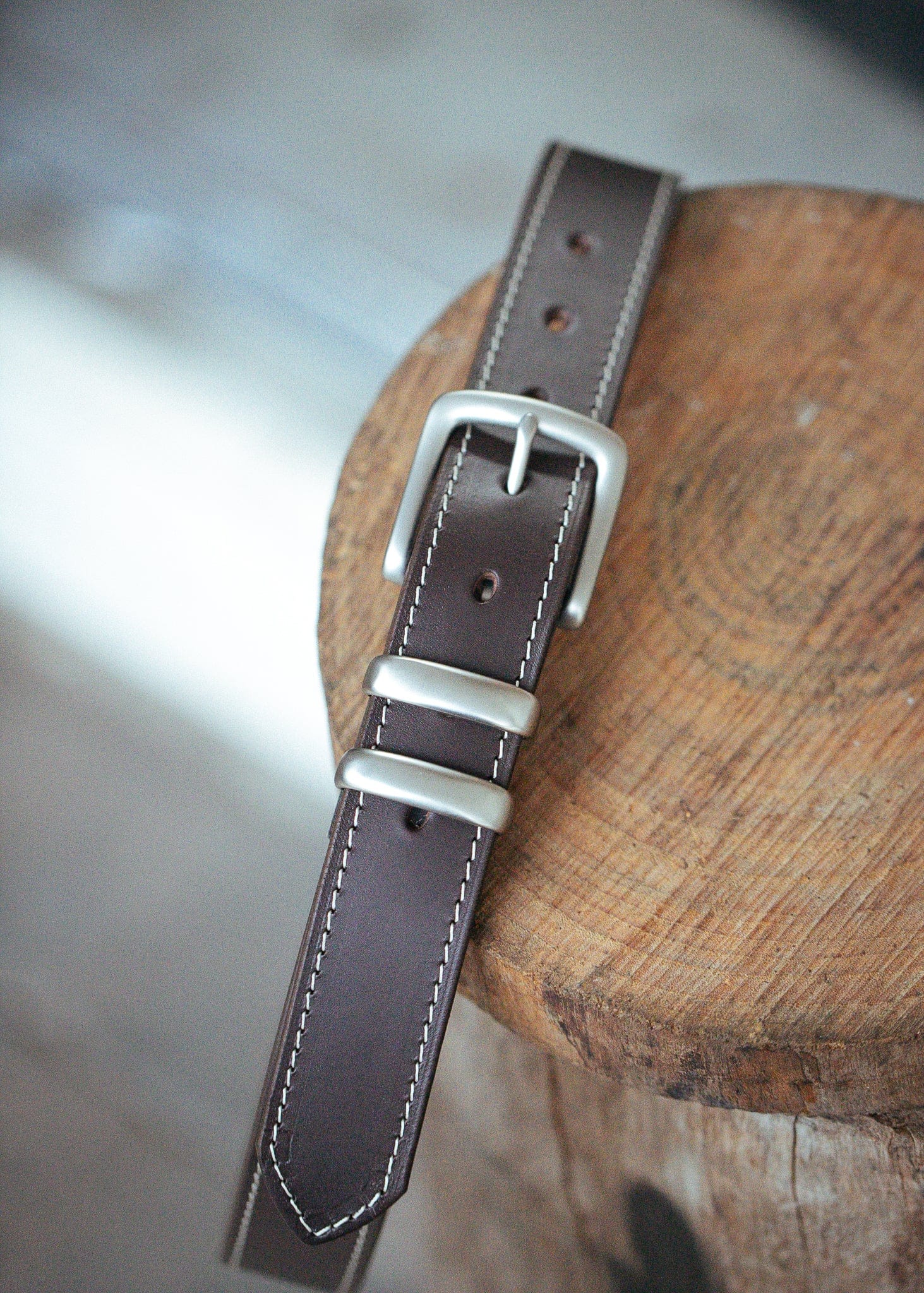 The Real McCaul Leathergoods Belts Silver / 28" (71cm) Rancher Belt 35mm - Dark Brown Australian Made Australian Owned Australian Made Solid Leather Full Grain Rancher Belt- Black