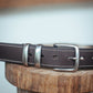 The Real McCaul Leathergoods Belts Silver / 28" (71cm) Rancher Belt 38mm - Dark Brown Australian Made Australian Owned Australian Made Solid Leather Full Grain Rancher Belt- Black