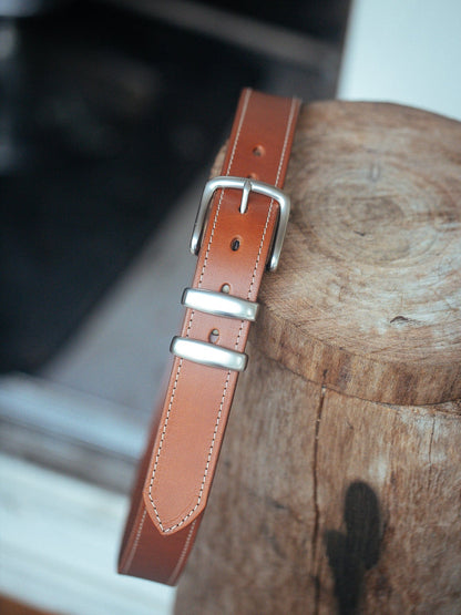 The Real McCaul Leathergoods Belts Silver / 28" (71cm) Rancher Belt 38mm - Tan Australian Made Australian Owned Australian Made Solid Leather Full Grain Rancher Belt- Black