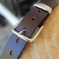 The Real McCaul Leathergoods Belts Silver / 30” (77cm) Standard 38mm Belt - Dark Brown Australian Made Australian Owned Solid Leather Men's Belt - Handmade in Australia - Brass Buckle