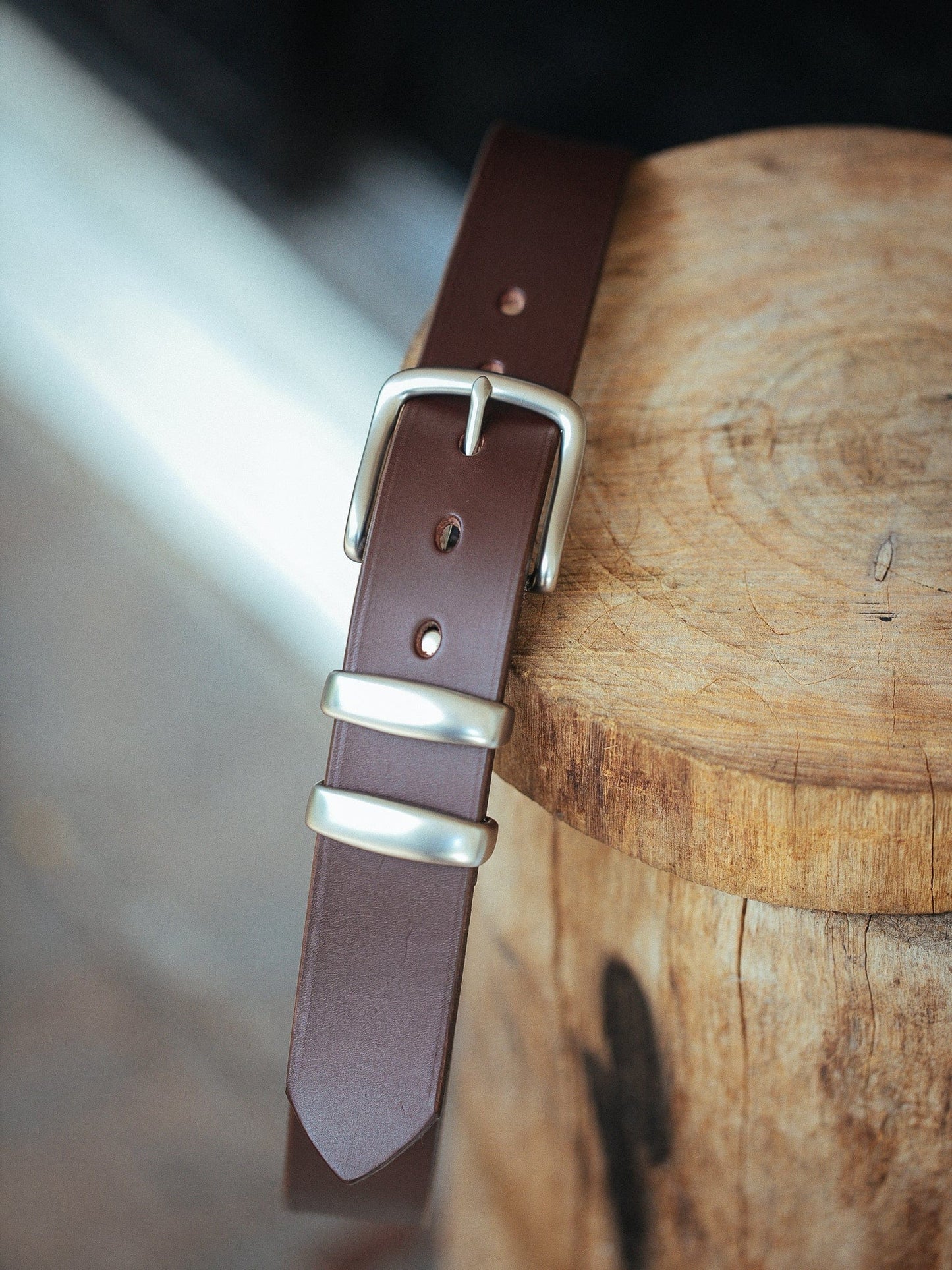 The Real McCaul Leathergoods Belts Silver / 30” (77cm) Standard 38mm Belt - Double Keeper - Cognac Australian Made Australian Owned Genuine Cowhide Leather Belt - Handmade in Australia