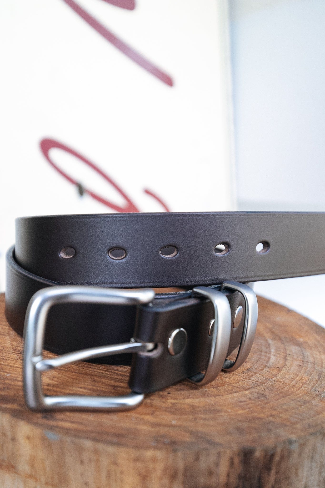 The Real McCaul Leathergoods Belts Silver / 30” (77cm) Standard 38mm Belt - Double Keeper - Dark Brown Australian Made Australian Owned Genuine Cowhide Leather Belt - Handmade in Australia