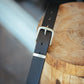 The Real McCaul Leathergoods Belts Silver / 32" (82cm) Standard 32mm Belt - Black Australian Made Australian Owned Solid Leather Men's Belt - Handmade in Australia - Brass Buckle