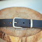The Real McCaul Leathergoods Belts Standard 32mm Belt - Black Australian Made Australian Owned Solid Leather Men's Belt - Handmade in Australia - Brass Buckle