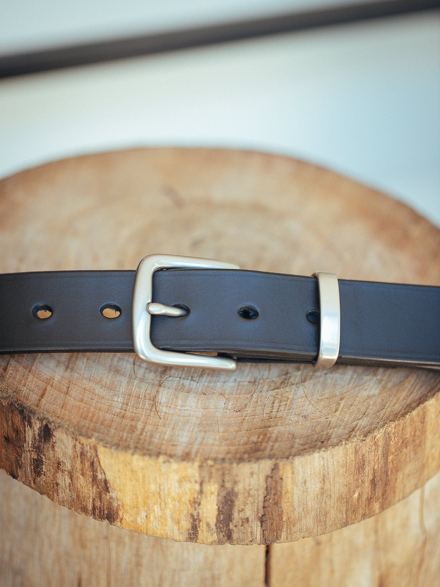 The Real McCaul Leathergoods Belts Standard 32mm Belt - Black Australian Made Australian Owned Solid Leather Men's Belt - Handmade in Australia - Brass Buckle