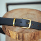 The Real McCaul Leathergoods Belts Standard 32mm Belt - Black Australian Made Australian Owned Solid Leather Men's Belt - Handmade in Australia - Brass Buckle