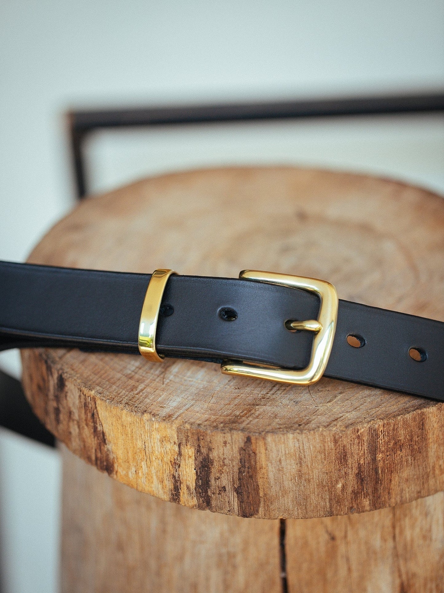 The Real McCaul Leathergoods Belts Standard 32mm Belt - Black Australian Made Australian Owned Solid Leather Men's Belt - Handmade in Australia - Brass Buckle