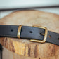 The Real McCaul Leathergoods Belts Standard 32mm Belt - Black Australian Made Australian Owned Solid Leather Men's Belt - Handmade in Australia - Brass Buckle
