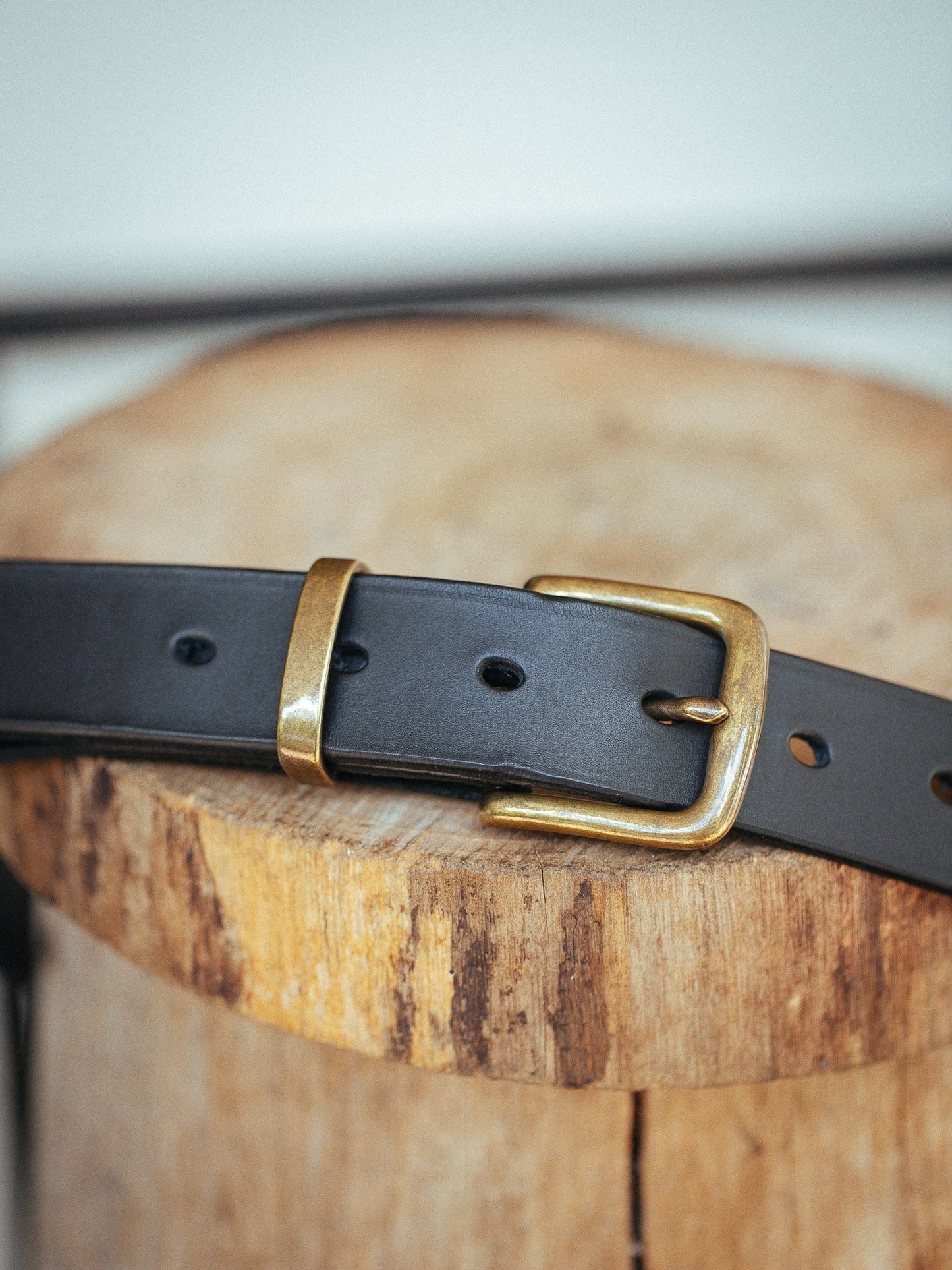 The Real McCaul Leathergoods Belts Standard 32mm Belt - Black Australian Made Australian Owned Solid Leather Men's Belt - Handmade in Australia - Brass Buckle