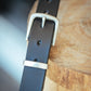 The Real McCaul Leathergoods Belts Standard 32mm Belt - Black Australian Made Australian Owned Solid Leather Men's Belt - Handmade in Australia - Brass Buckle