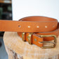The Real McCaul Leathergoods Belts Standard 32mm Belt- Double Keeper - Tan Australian Made Australian Owned Solid Leather Men's Belt - Handmade in Australia - Brass Buckle