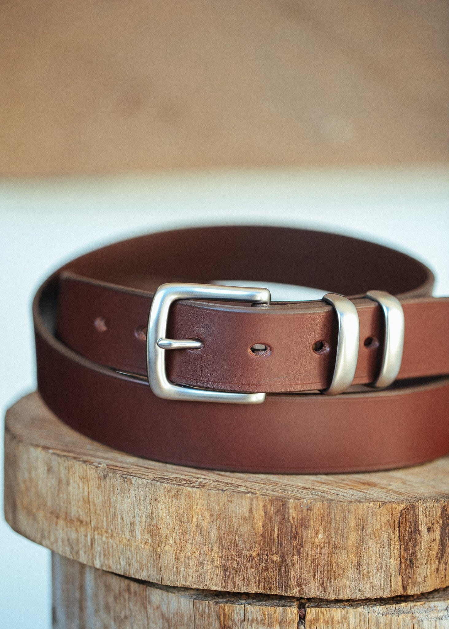 The Real McCaul Leathergoods Belts Standard 35mm Belt - Double Keeper - Cognac Australian Made Australian Owned Genuine Cowhide Leather Belt - Handmade in Australia