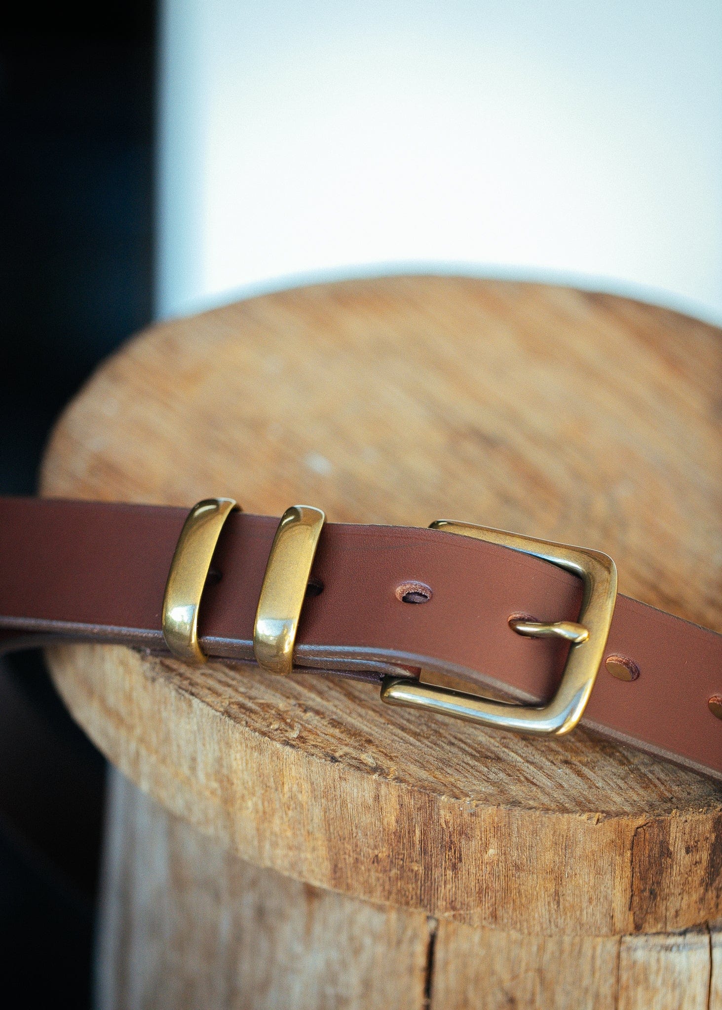 The Real McCaul Leathergoods Belts Standard 35mm Belt - Double Keeper - Cognac Australian Made Australian Owned Genuine Cowhide Leather Belt - Handmade in Australia