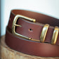 The Real McCaul Leathergoods Belts Standard 35mm Belt - Double Keeper - Cognac Australian Made Australian Owned Genuine Cowhide Leather Belt - Handmade in Australia