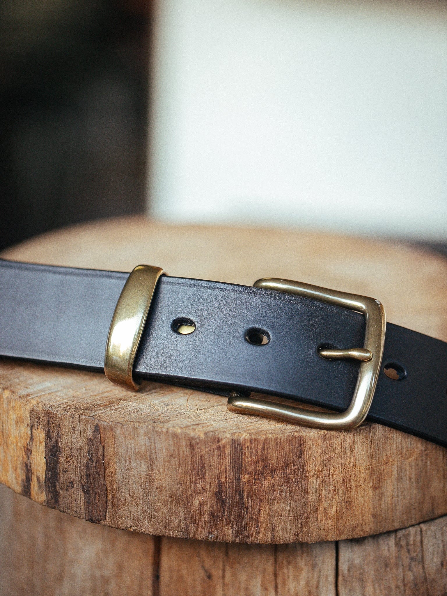 Solid Leather Men's Belt - Handmade in Australia - Black - Brass Buckle –  The Real McCaul Leathergoods