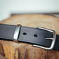 The Real McCaul Leathergoods Belts Standard 38mm Belt - Black Australian Made Australian Owned Solid Leather Men's Belt - Handmade in Australia - Black - Brass Buckle