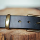 The Real McCaul Leathergoods Belts Standard 38mm Belt - Black Australian Made Australian Owned Solid Leather Men's Belt - Handmade in Australia - Black - Brass Buckle