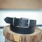 The Real McCaul Leathergoods Belts Standard 38mm Belt - Black Australian Made Australian Owned Solid Leather Men's Belt - Handmade in Australia - Black - Brass Buckle