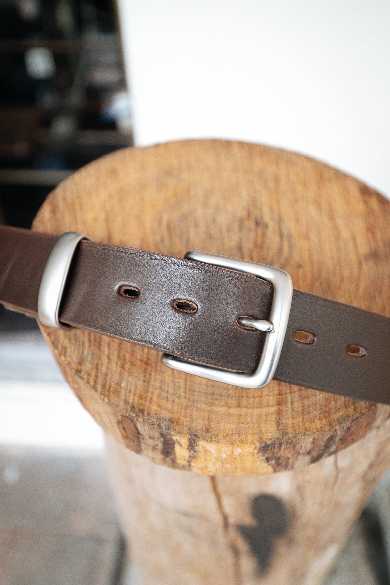The Real McCaul Leathergoods Belts Standard 38mm Belt - Dark Brown Australian Made Australian Owned Solid Leather Men's Belt - Handmade in Australia - Brass Buckle